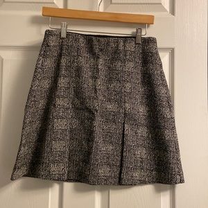 Loft skirt black and white plaid small petite SP